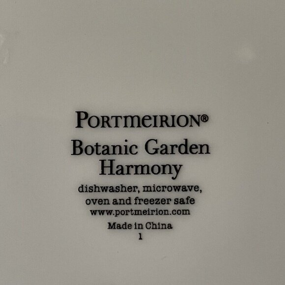 Portmeirion Botanic Garden Harmony Charger Plate 12" Green Butterflies Porcelain - Picture 4 of 10